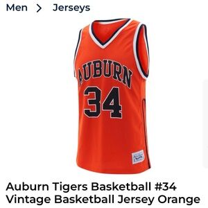 Vintage Auburn Tigers Charles Barkley #34 NCAA Orange Jersey Retro Brand Small